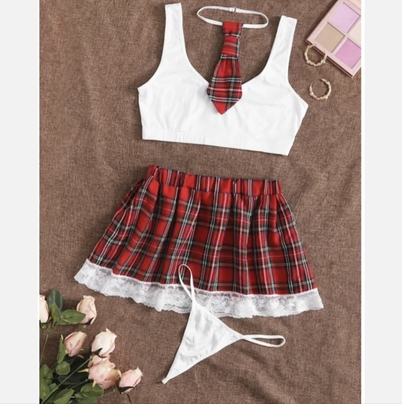 School Girl Lingerie for Women Cosplay Set Sexy Roleplay Student Costumes US - Picture 6 of 9